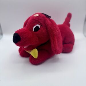 Vintage Clifford the Big Red Dog Barking Panting Plush Stuffed Animal WORKS